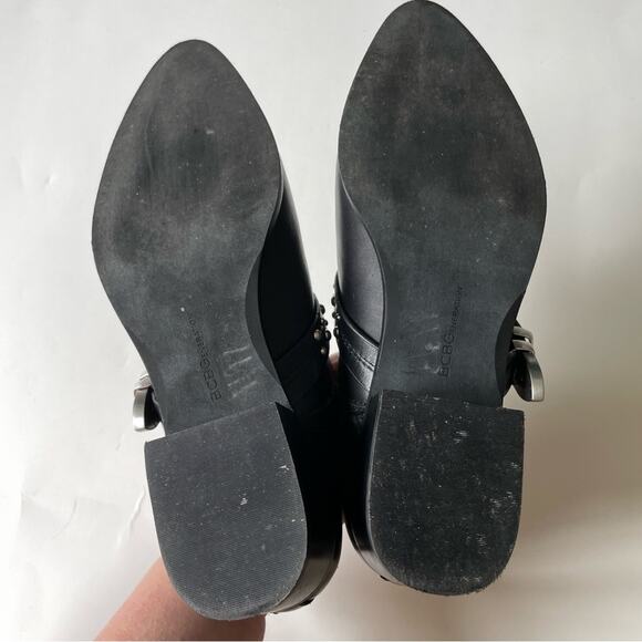 BCBGeneration Black Leather Moto Ankle Bootie - Picture 10 of 10